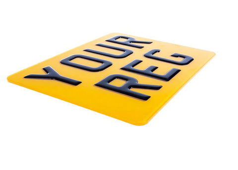 3D BIKE Black Gel - Number Plates Club