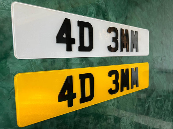 4D Laser Cut - Number Plates Club